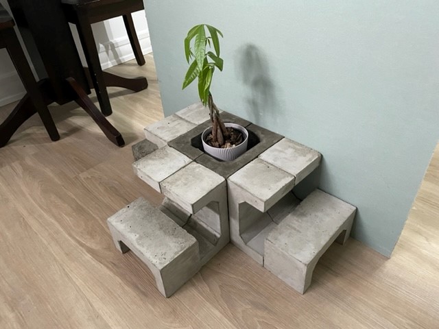 Winning design of a concrete park bench