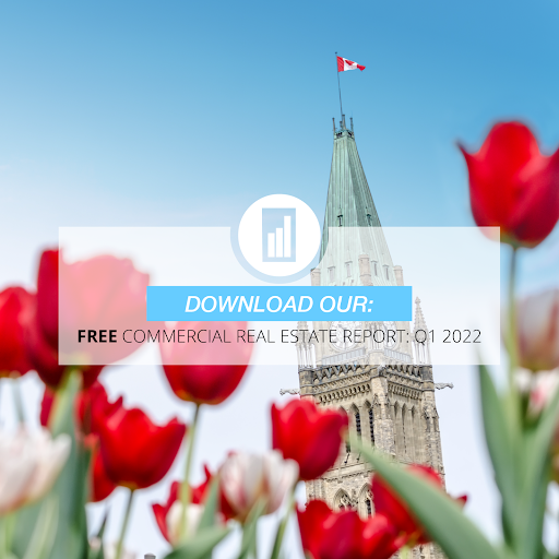 Image with a link to the 2022 first quarter real estate report